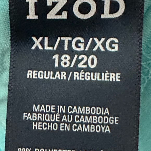 IZOD boys shirt, size XL 18/20 - Picture 2 of 2